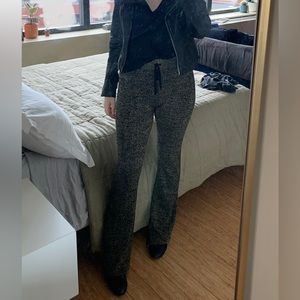 Scotch & Soda Lustrous Wide Leg High Rise Trousers Pants Gold Black